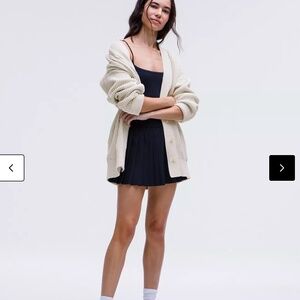 Lululemon knit button front cardigan Medium Size Bone Colour